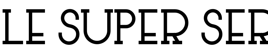 Le Super Serif Semi Bold Fuente Descargar Gratis